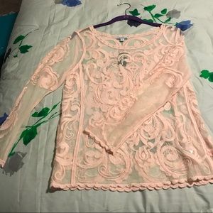 NWT Express long sleeve lace blouse